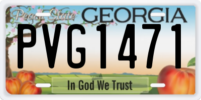GA license plate PVG1471