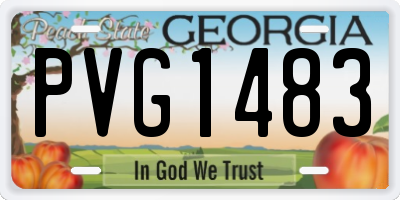 GA license plate PVG1483