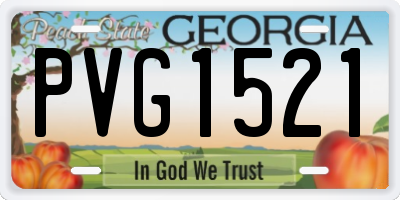 GA license plate PVG1521
