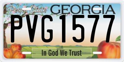 GA license plate PVG1577