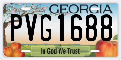 GA license plate PVG1688