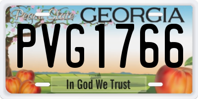 GA license plate PVG1766