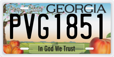GA license plate PVG1851
