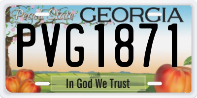 GA license plate PVG1871