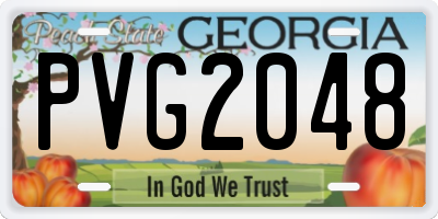 GA license plate PVG2048