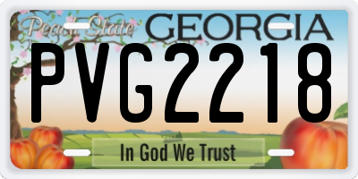 GA license plate PVG2218