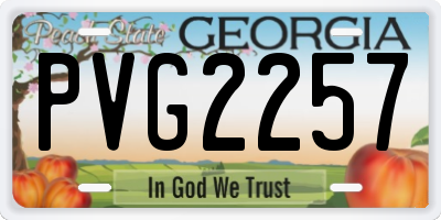 GA license plate PVG2257