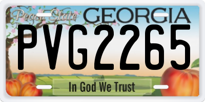 GA license plate PVG2265