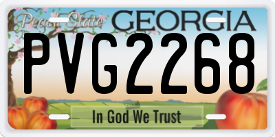 GA license plate PVG2268