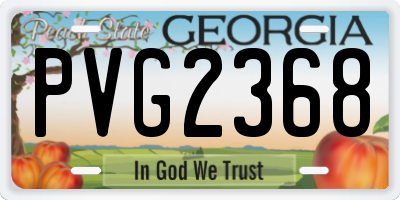 GA license plate PVG2368