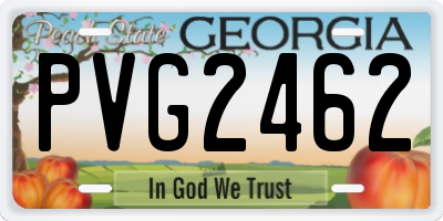 GA license plate PVG2462