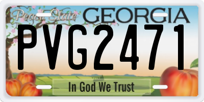 GA license plate PVG2471