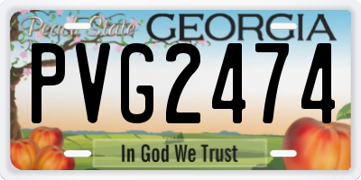 GA license plate PVG2474