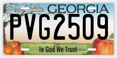 GA license plate PVG2509