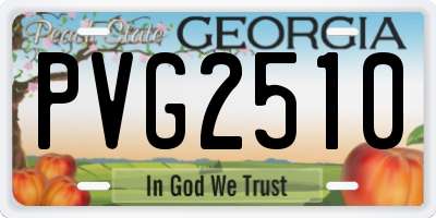 GA license plate PVG2510