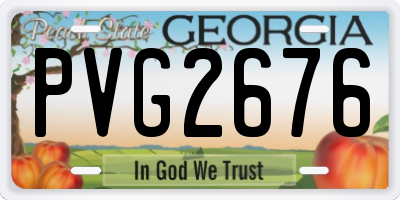 GA license plate PVG2676