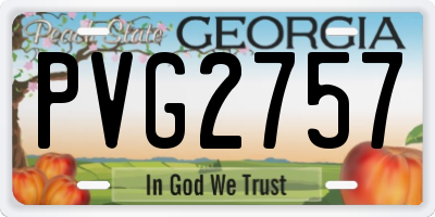 GA license plate PVG2757