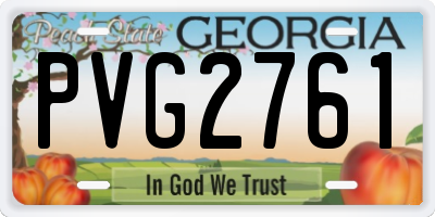 GA license plate PVG2761