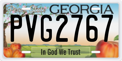 GA license plate PVG2767