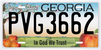 GA license plate PVG3662