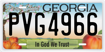 GA license plate PVG4966
