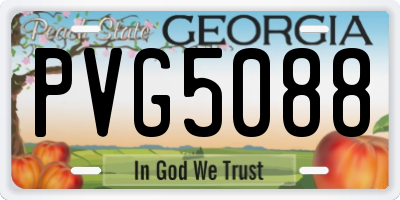 GA license plate PVG5088