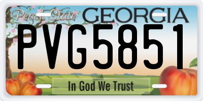 GA license plate PVG5851