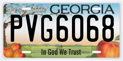 GA license plate PVG6068