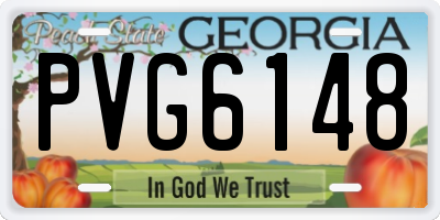 GA license plate PVG6148