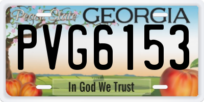 GA license plate PVG6153