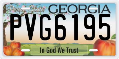 GA license plate PVG6195