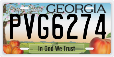 GA license plate PVG6274