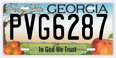 GA license plate PVG6287