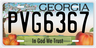 GA license plate PVG6367