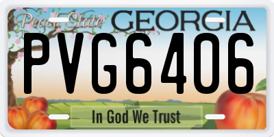 GA license plate PVG6406