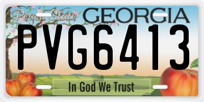 GA license plate PVG6413