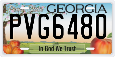 GA license plate PVG6480