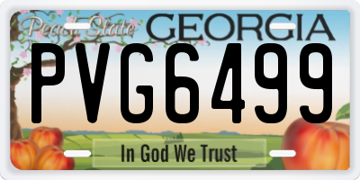 GA license plate PVG6499