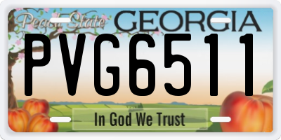 GA license plate PVG6511