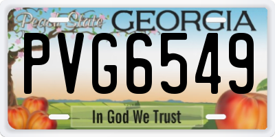 GA license plate PVG6549