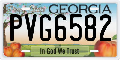 GA license plate PVG6582