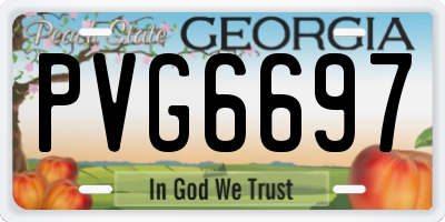 GA license plate PVG6697