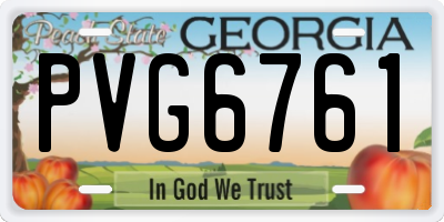 GA license plate PVG6761