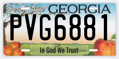 GA license plate PVG6881