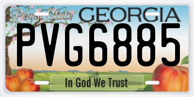 GA license plate PVG6885