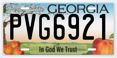 GA license plate PVG6921