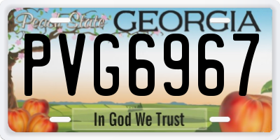 GA license plate PVG6967
