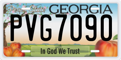 GA license plate PVG7090