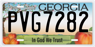 GA license plate PVG7282