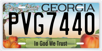 GA license plate PVG7440